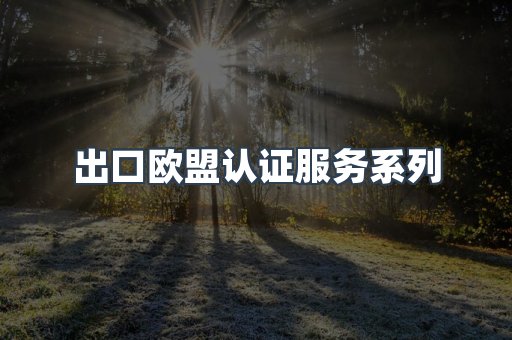 出口欧盟认证服务